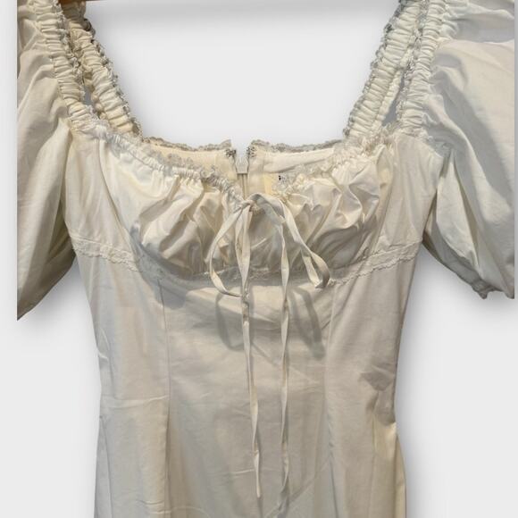 House of CB Felizia White Puff Sleeve Maxi Sundress Size XS - Picture 11 of 16